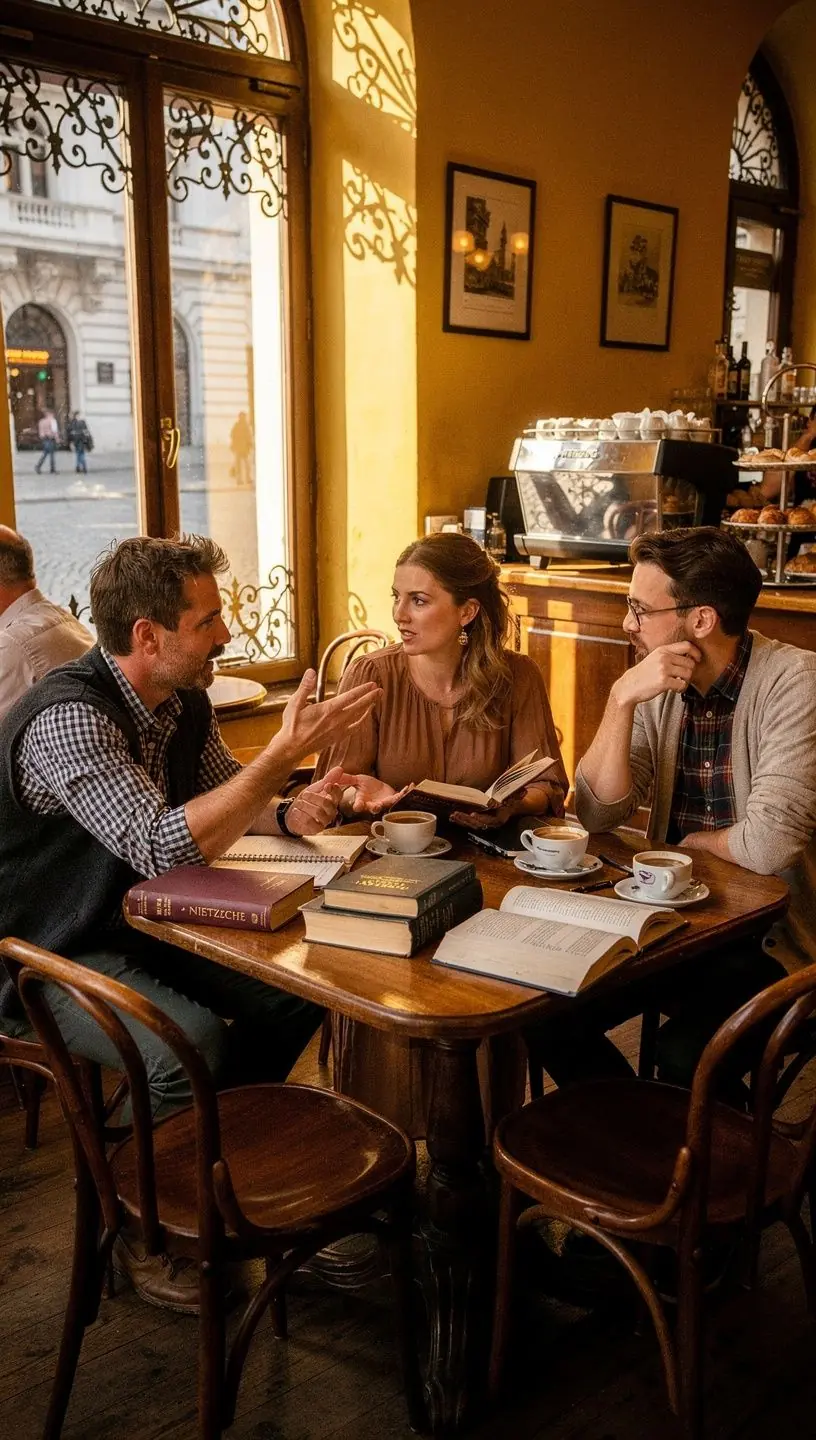 Buchcover eines klassischen Philosophiewerks mit goldenen Verzierungen.