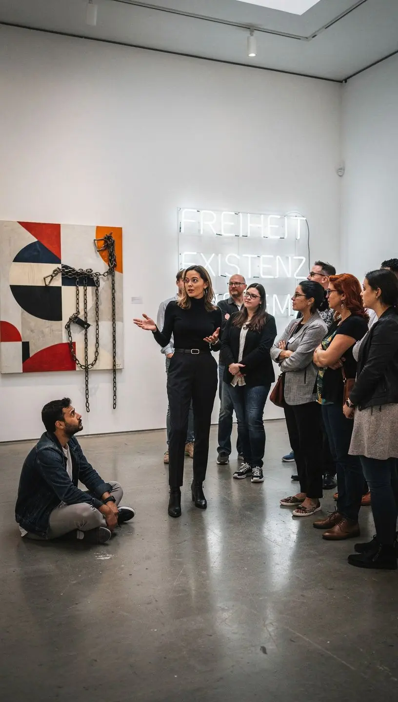 Ein Bücherregal, das klassische und moderne philosophische Werke in einer Wiener Buchhandlung zeigt.