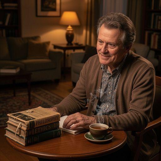 Ein Zitat über das Nachdenken, geschrieben auf einer Tafel in einem Wiener Café.